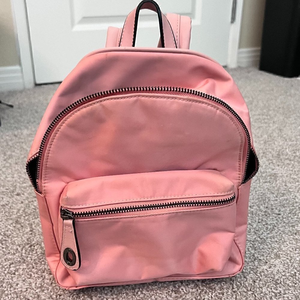 Neiman Marcus Pink Small Mini Nylon Backpack FLAWED​​​​​​​​​​​​​​​​​​​​​​​